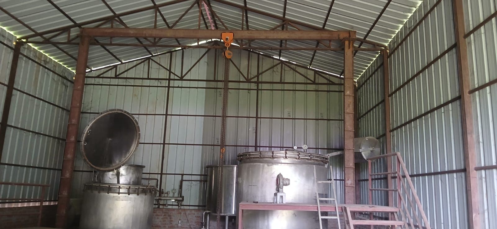 Herbal processing hall at the Radhakrishna Herbal & Agro unit in Dhangadhi